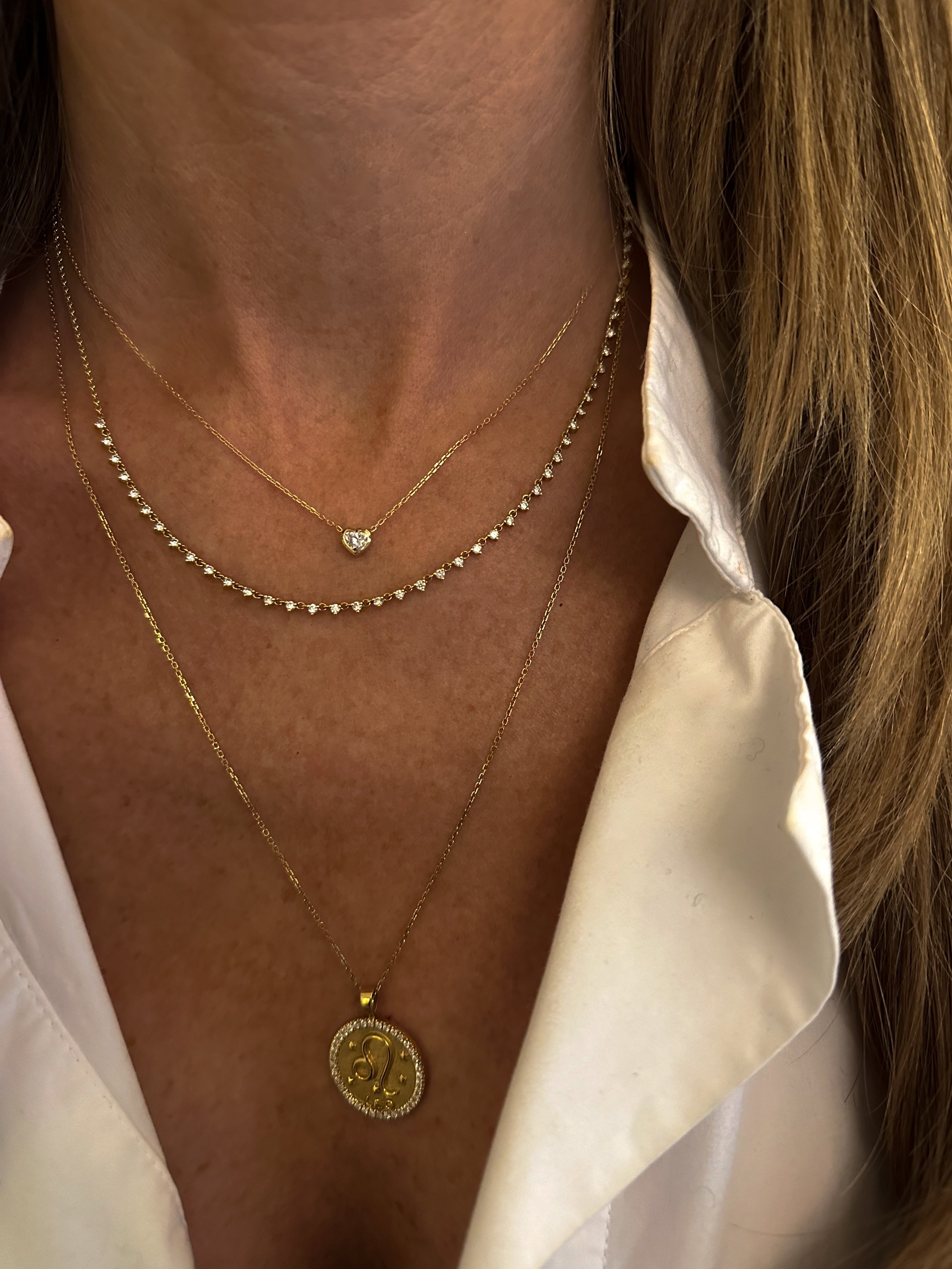 Heart Shape Diamond Necklace
