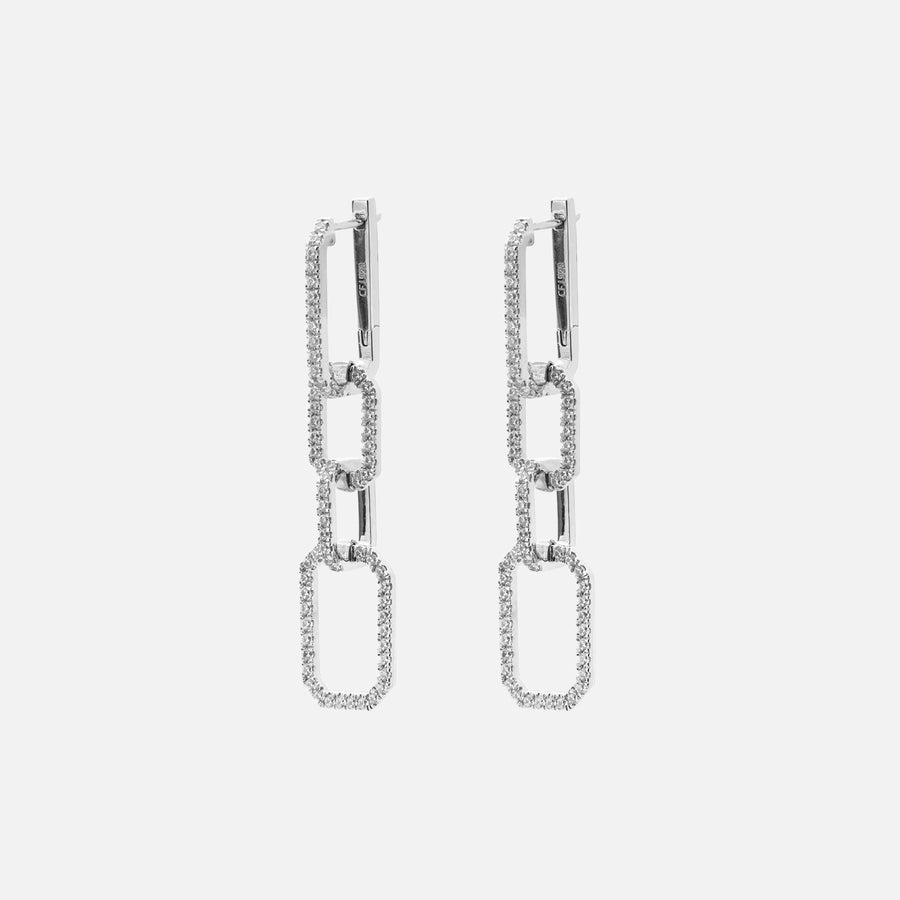 Soft Diamond Chain Earrings