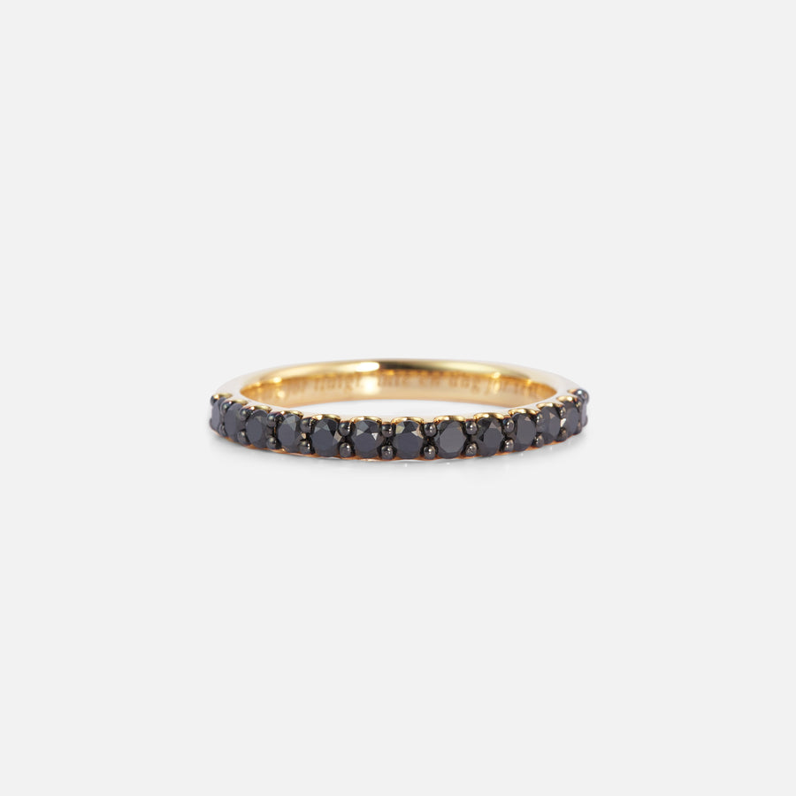 Men's Chunky Black Diamond Half Eternity Ring