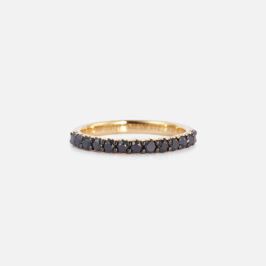 Men's Black Diamond Half Eternity Ring