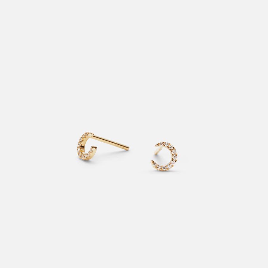 Moon Diamond Earring