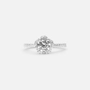 1ct Brilliant Cut Flower Halo Diamond Ring