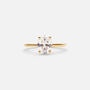 1,5ct Oval Cut Hidden Halo Diamond Ring