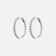 Large Bubble Diamond Hoop Earrings