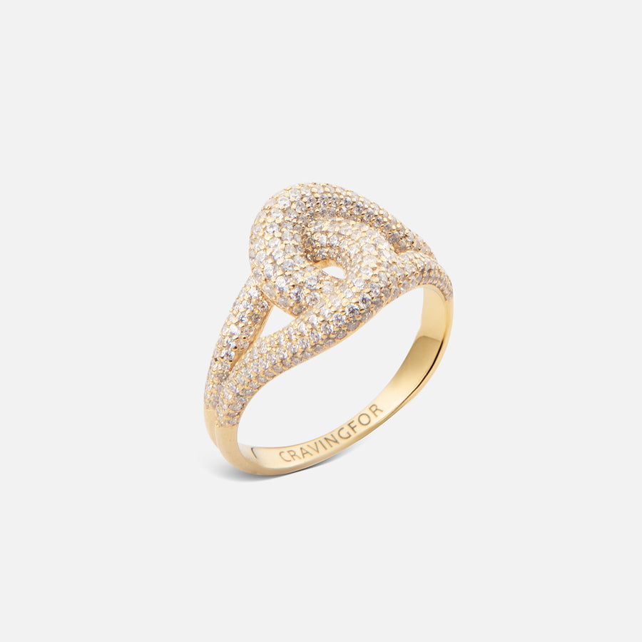 Small Diamond Knot Ring