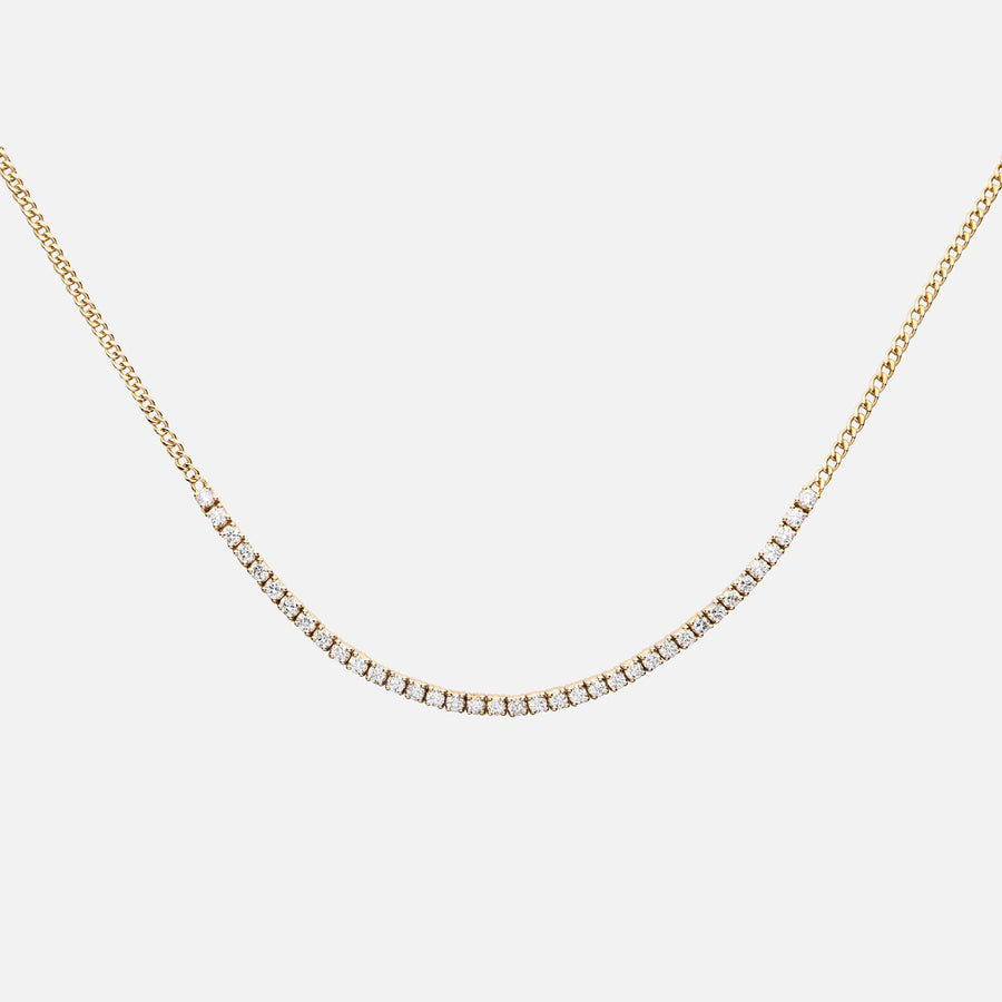 Diamond Gold Chain Choker Necklace