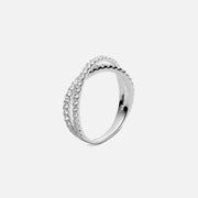 Crossed Diamond Ring