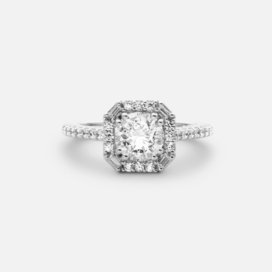 1,2ct Vintage Inspired Halo Diamond Ring