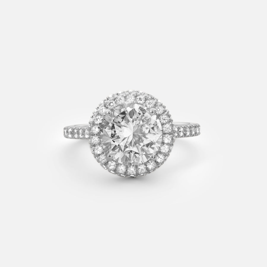 2,5ct Brilliant Cut Halo Diamond Ring