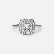 0,2ct Double Halo Diamond Ring