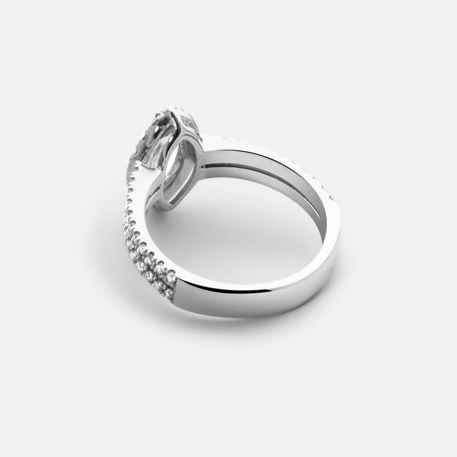 1ct Marquise Halo Diamond Ring