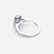 Blue Topaz Diamond Ring