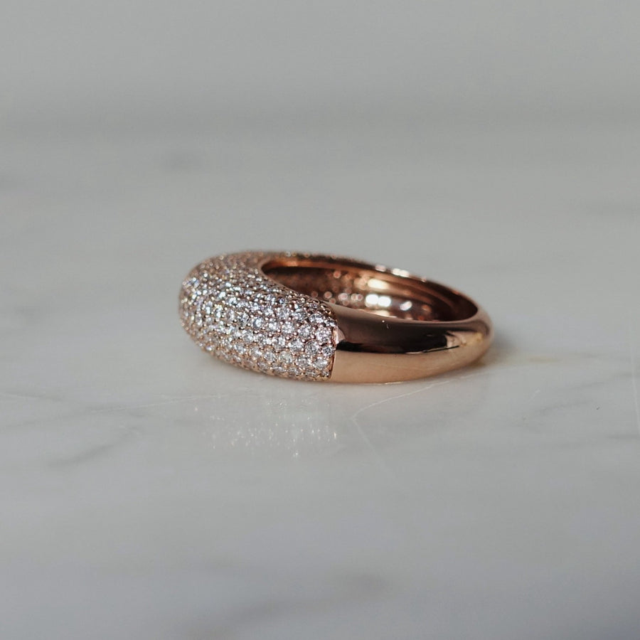 Large Diamond Dome Ring