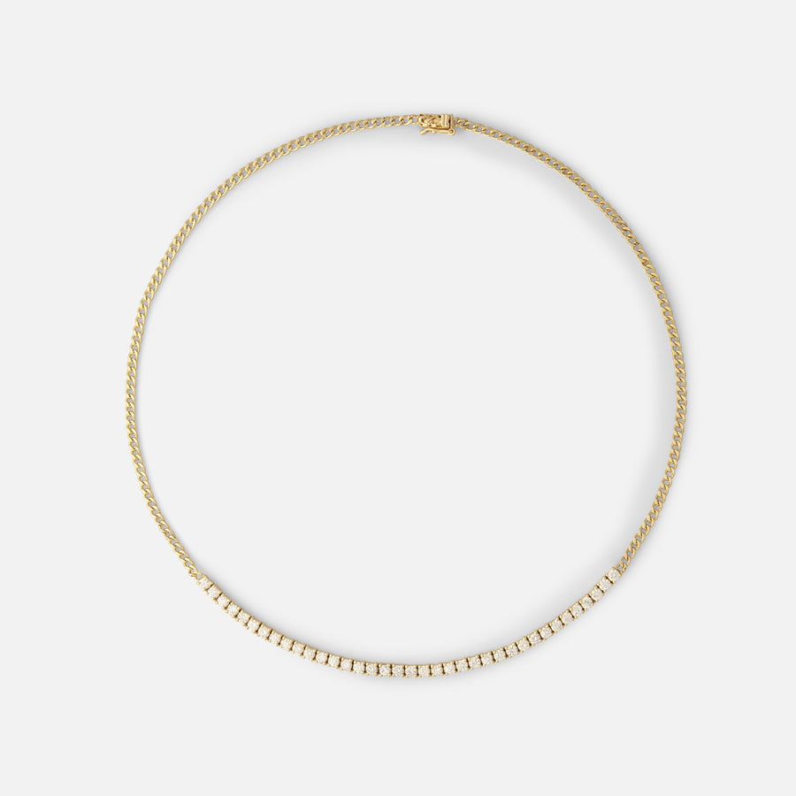 Diamond Gold Chain Choker Necklace