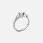 0,5ct Baguette Side Stone Diamond Ring