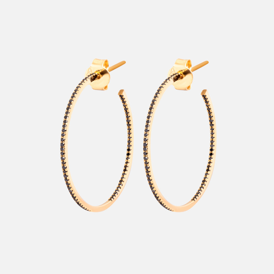 Delicate Diamond Hoop Earrings