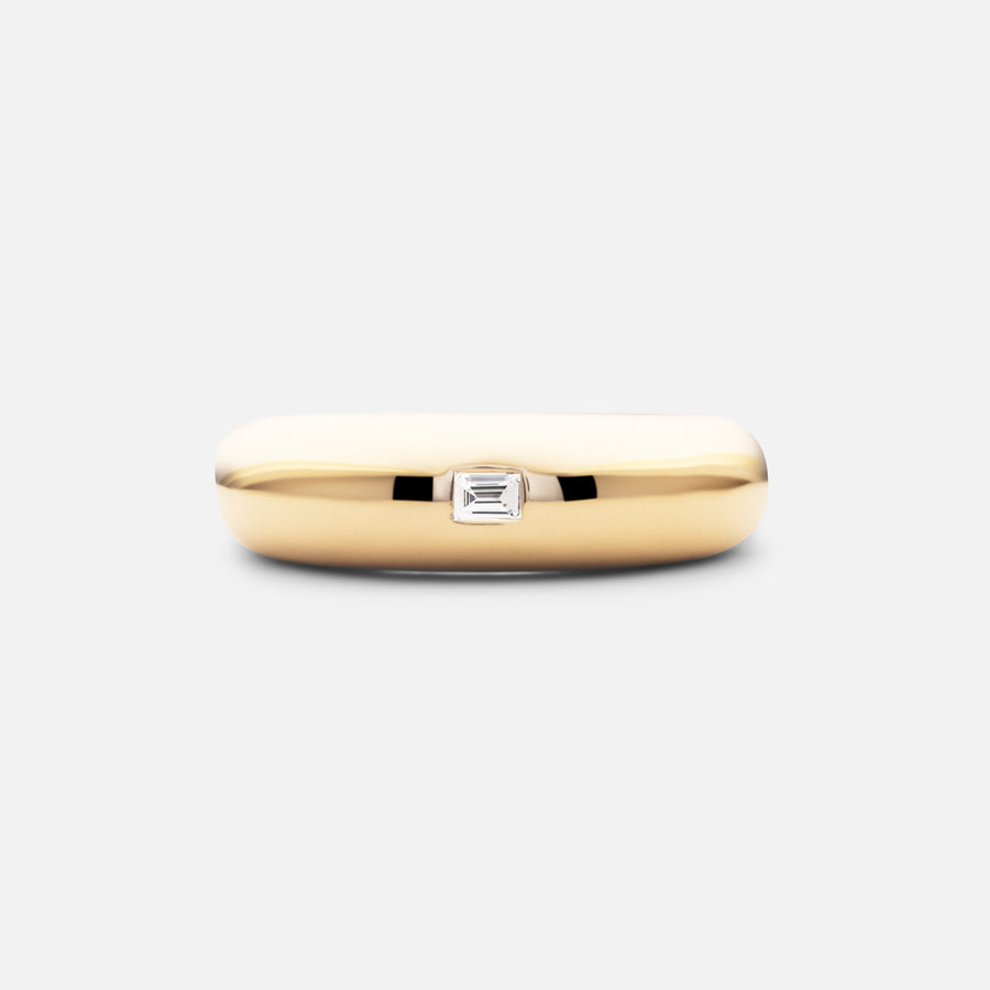 Emerald Diamond Dome Ring