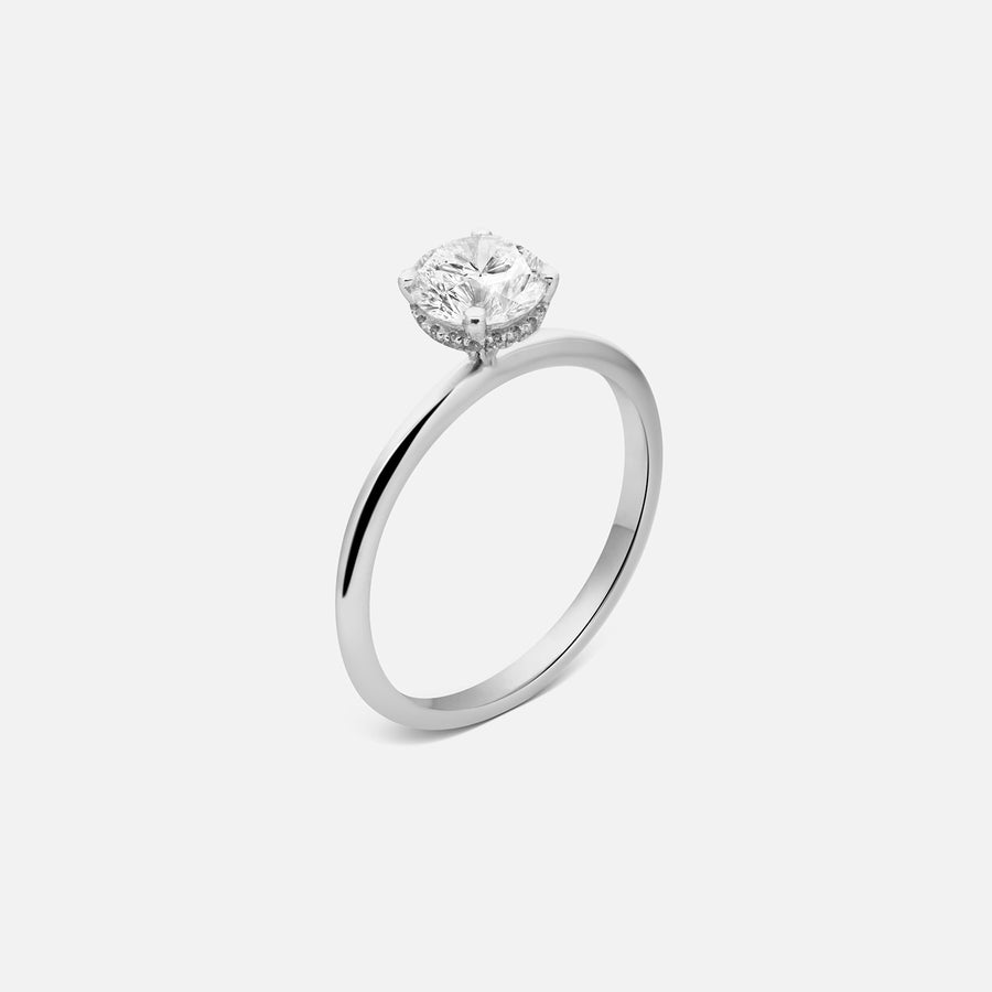 0,7ct Hidden Halo Diamond Ring