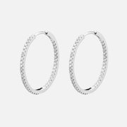 Large Diamond Hoop Earrings