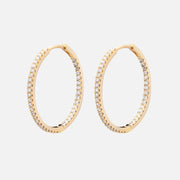 Large Diamond Hoop Earrings