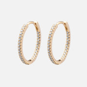 Medium Diamond Hoop Earrings