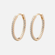 Medium Diamond Hoop Earrings