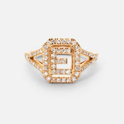 Initial Diamond Ring