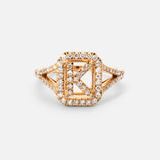 Initial Diamond Ring