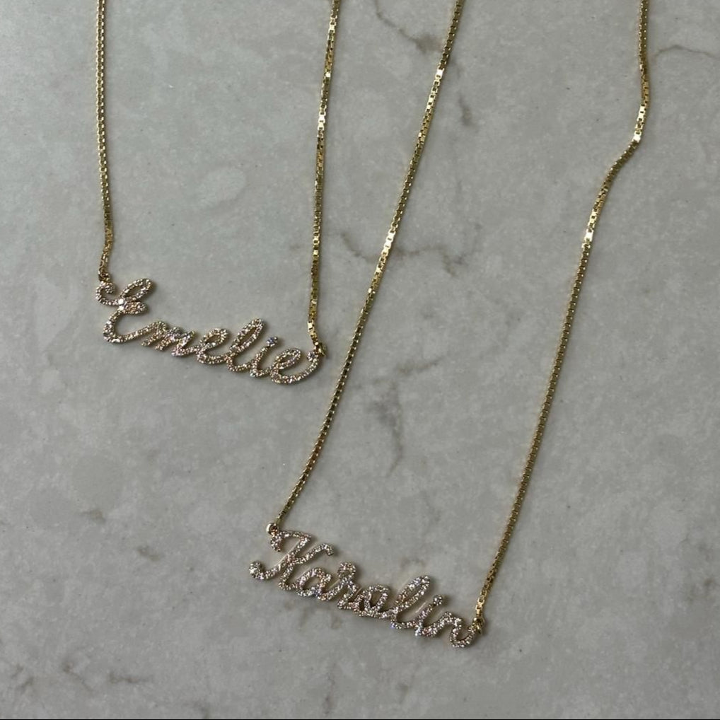 Name diamond necklace