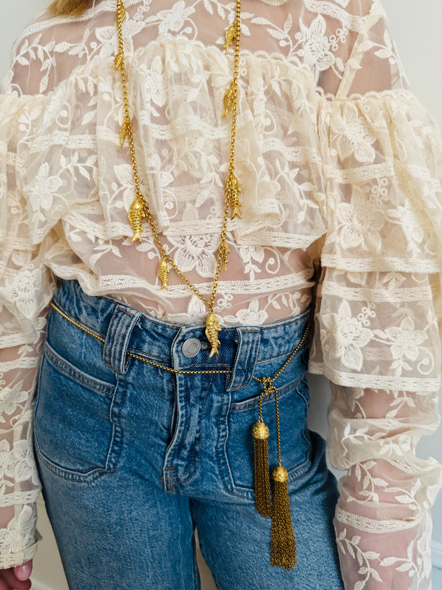 Tassel long necklace