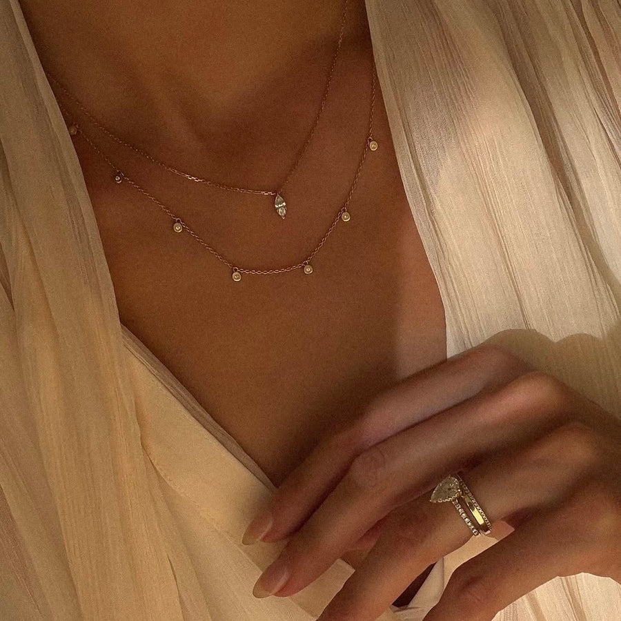 Diamond Droplet Necklace