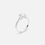 1ct Brilliant Cut Flower Halo Diamond Ring