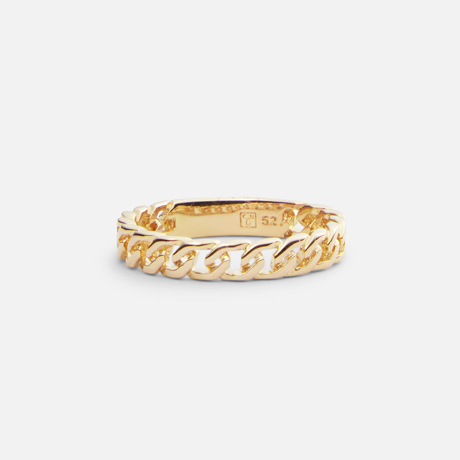 Thin Gold Chain Ring