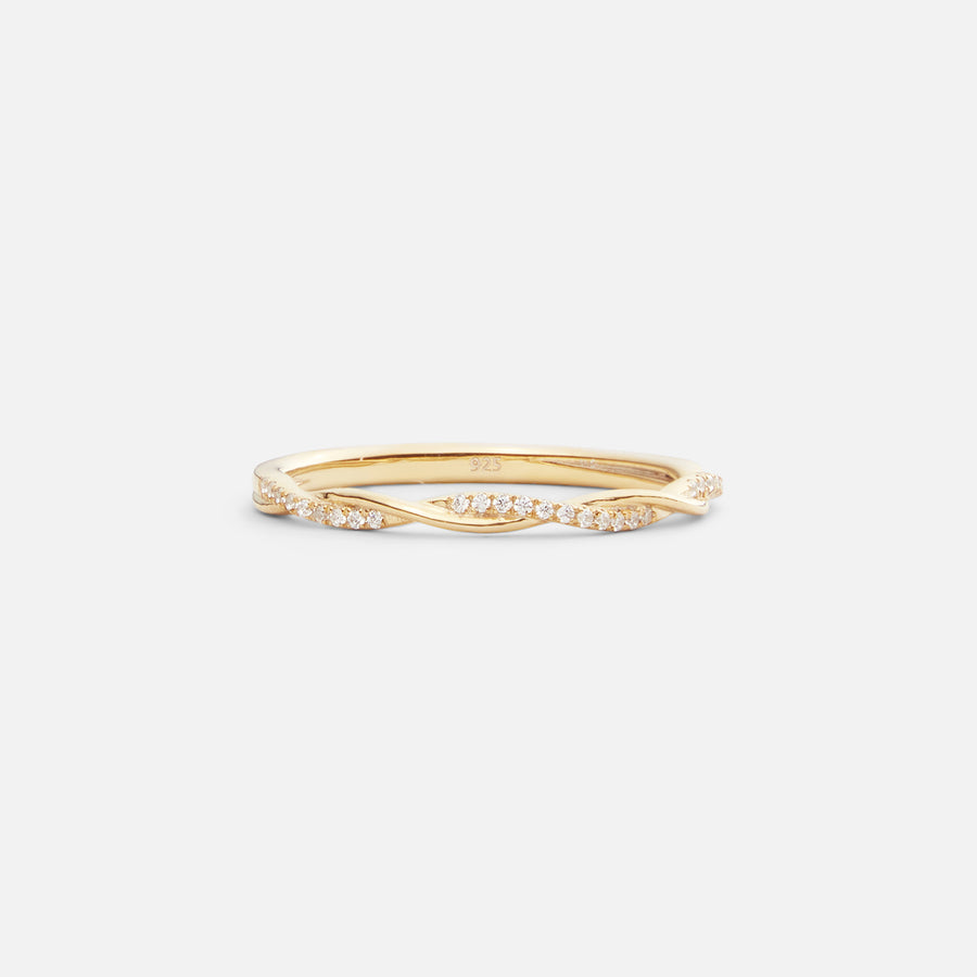 Delicate Twisted Diamond Ring