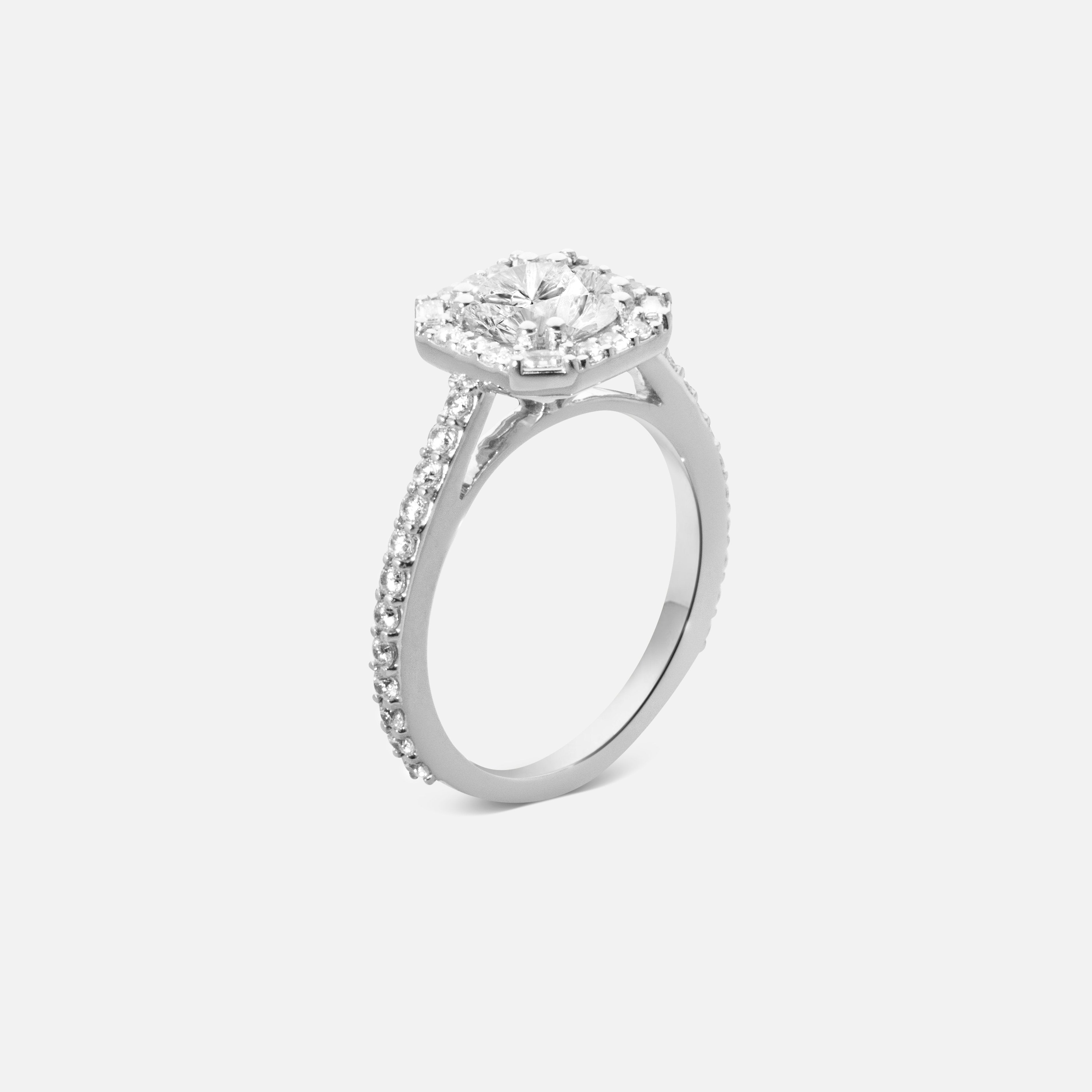 1,2ct Vintage Inspired Halo Diamond Ring