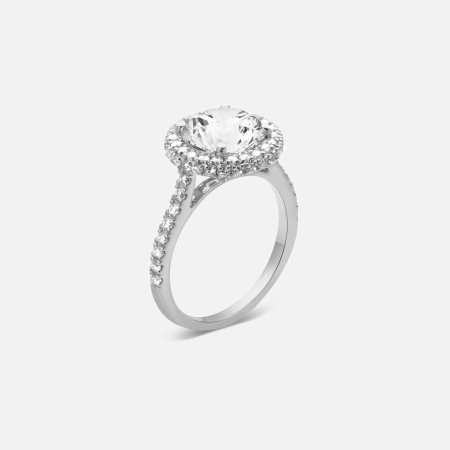 2,5ct Brilliant Cut Halo Diamond Ring