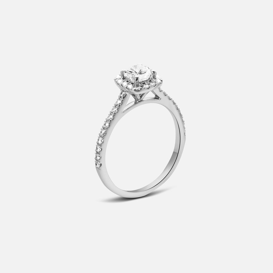 0,5ct Brilliant Cut Halo Diamond Ring