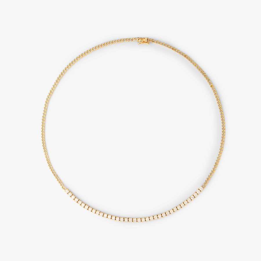 Diamond Gold Chain Choker Necklace