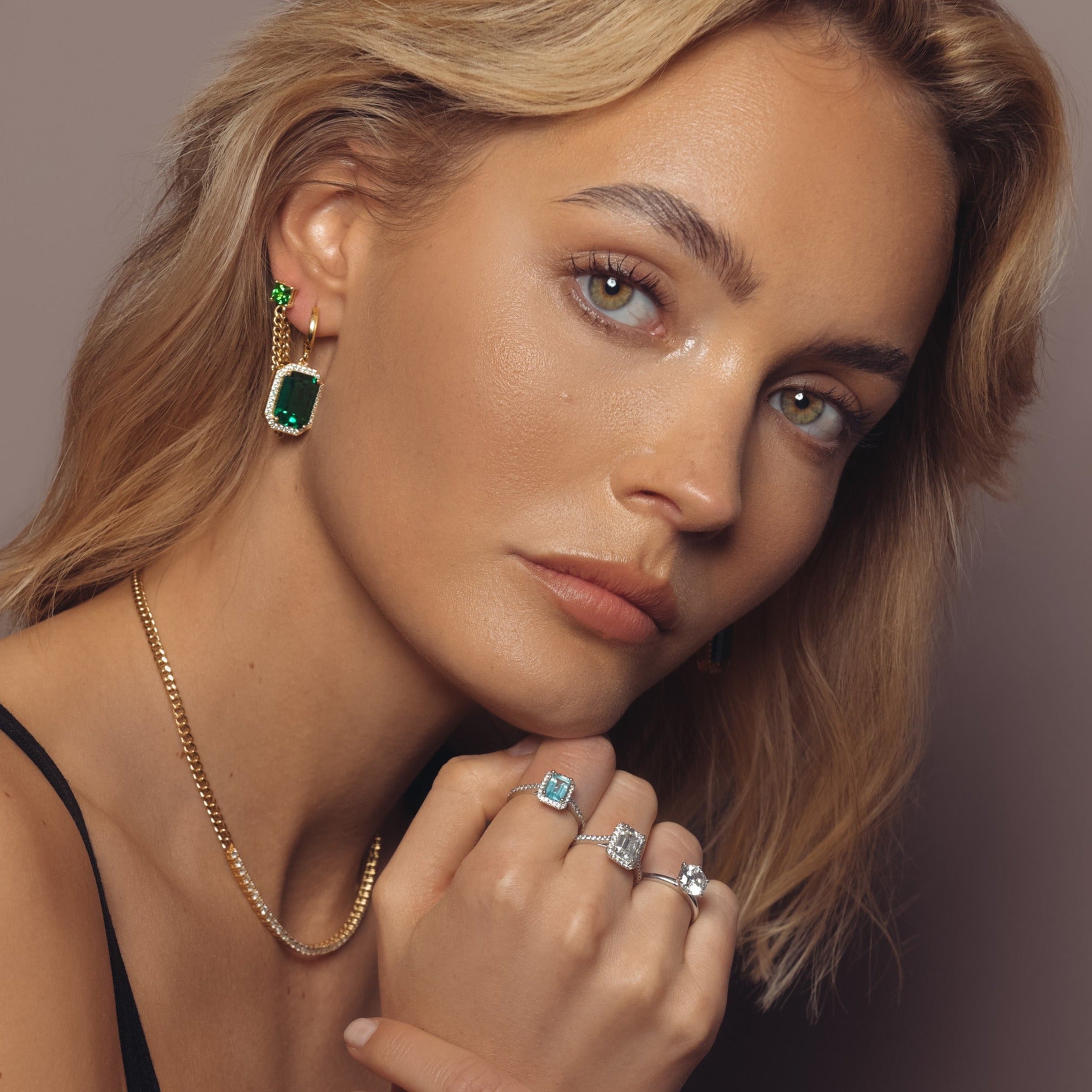 Vintage style gold shop earrings