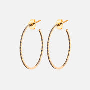 Delicate Diamond Hoop Earrings