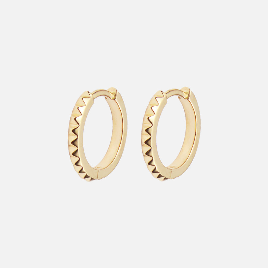Studded Gold Hoop Earrings