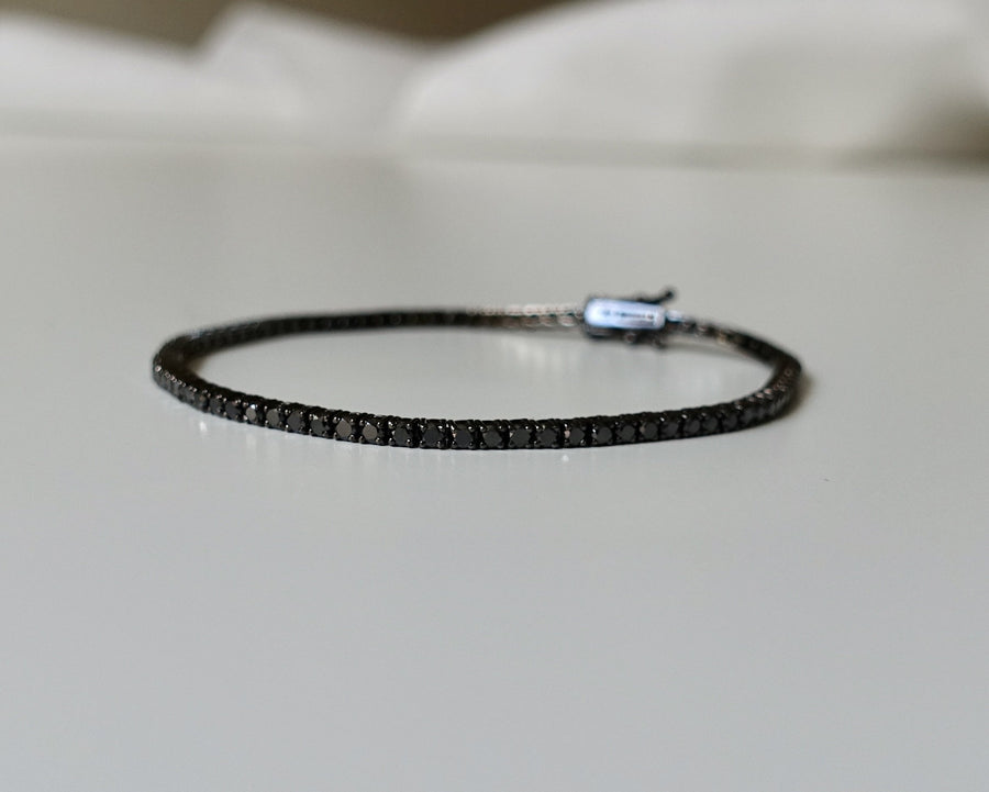 Black Diamond Tennis Bracelet