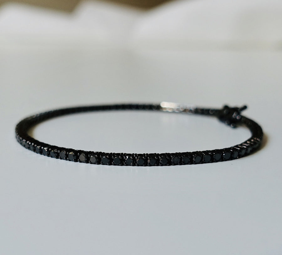 Black Diamond Tennis Bracelet