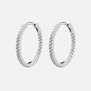 Medium Diamond Hoop Earrings