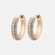 Diamond Pavé Hoop Earrings