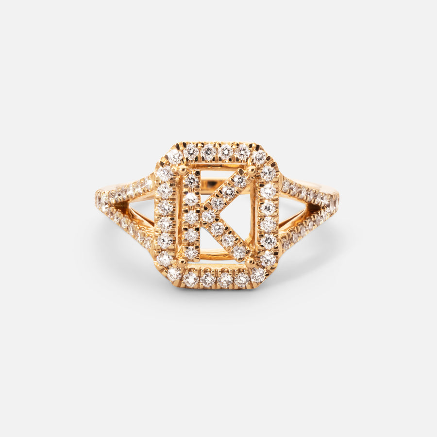 Initial Diamond Ring